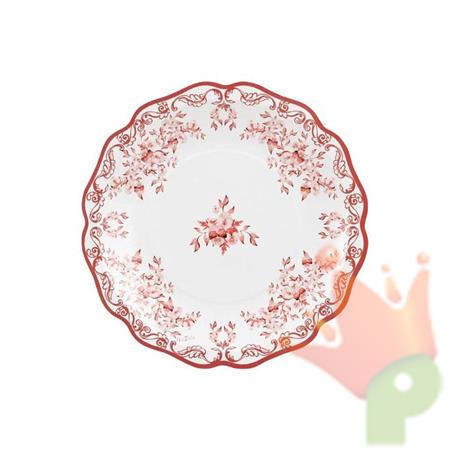 PIATTI IN CARTA RED POTTERY FLOREALE 27 CM 8 PZ