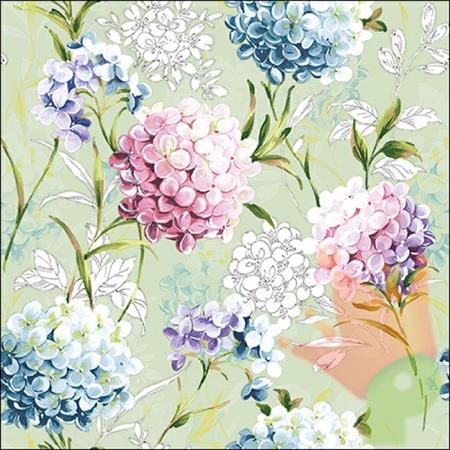 TOVAGLIOLI TEMA FIORI PRIMAVERILI 33X33 CM 20 PZ