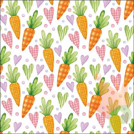 TOVAGLIOLI CAROTE E CUORI 33X33 20 PZ