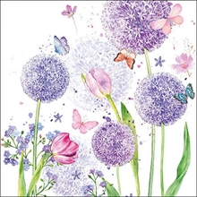 TOVAGLIOLI TEMA PRIMAVERA FIORI E FARFALLE 33X33 CM 20 PZ