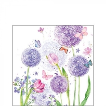 TOVAGLIOLI DECORO PRIMAVERA FIORI FARFALLE 25X25 20 PZ