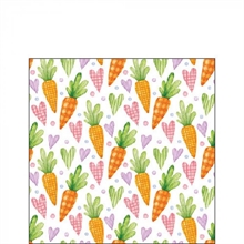 TOVAGLIOLI DECORO CAROTE E CUORU 25X25 20 PZ