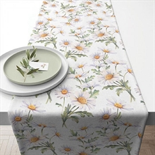 RUNNER DA TAVOLO DECORO MARGHERITE BIANCHE 40X150 CM
