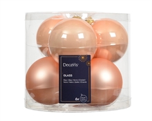 PALLINE DI NATALE IN VETRO PESCA LUCIDE OPACHE 6 PZ 8 CM