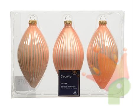 PENDENTI NATALIZI IN VETRO PESCA 3 PZ