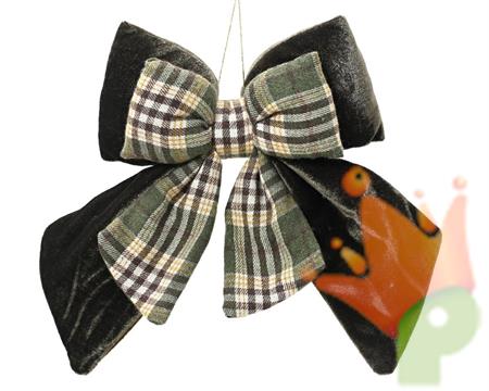 FIOCCO IN VELLUTO VERDE ROSMARINO SCOZZESE