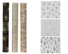 RUNNER NATALIZIO CON DECORO GLITTER ASSORTITO 200X35 CM