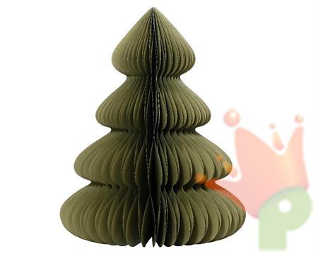 ALBERO DI NATALE IN CARTA NIDO D'APE VERDE H.60X48CM