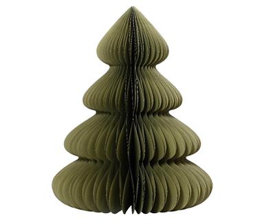 ALBERO DI NATALE IN CARTA NIDO D'APE VERDE H.60X48CM