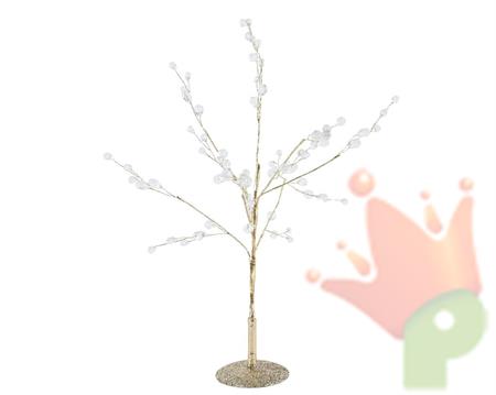 ALBERO ORO CON PERLINE H.60X30 CM