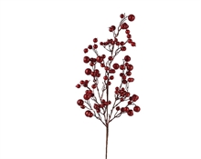 RAMO CON BACCHE ROSSO GLITTER H.68 CM