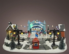 VILLAGGIO DI NATALE PISTA DI PATTINAGGIO CON MOVIMENTO