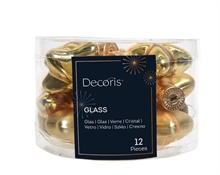 PENDENTI NATALIZI STELLE ORO IN VETRO 12 PZ 4,5 CM