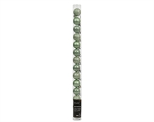 PALLINE DI NATALE VERDE MENTA OPACHE GLITTER LUCIDE 14PZ 3CM