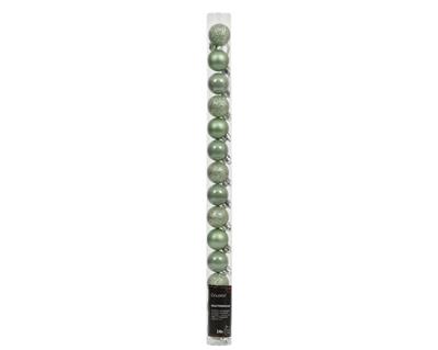 PALLINE DI NATALE VERDE MENTA OPACHE GLITTER LUCIDE 14PZ 3CM