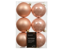 PALLINE DI NATALE PESCA LUCIDE OPACHE 6 PZ 8 CM