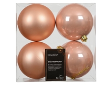 PALLINE DI NATALE PESCA LUCIDE OPACHE 4 PZ 10 CM