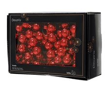 PALLINE DI NATALE A GRAPPOLO ROSSE 12 PZ 2 CM