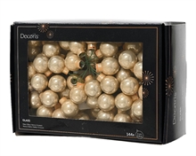 PALLINE DI NATALE A GRAPPOLO PERLA 12 PZ 2 CM