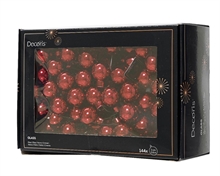 PALLINE DI NATALE A GRAPPOLO ROSSO SCURO 12 PZ 2 CM
