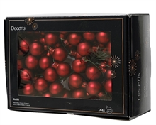 PALLINE DI NATALE ROSSO SCURO A GRAPPOLO OPACHE 2 CM 12 PZ