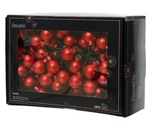 PALLINE DI NATALE A GRAPPOLO ROSSO OPACO 2 CM 12 PZ