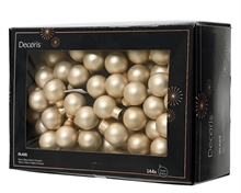 PALLINE DI NATALE A GRAPPOLO PERLA OPACO 2 CM 12 PZ