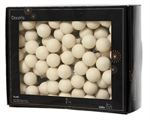 PALLINE DI NATALE A GRAPPOLO BIANCO LANA 2,5 CM 12 PZ