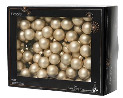 PALLINE DI NATALE A GRAPPOLO PERLA OPACO 2,5 CM