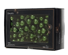 PALLINE DI NATALE A GRAPPOLO VERDE PINO LUCIDO 2 CM 12 PZ