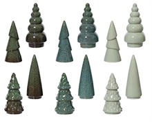 ALBERO IN PORCELLANA LUCIDA H.15 CM 12 ASS