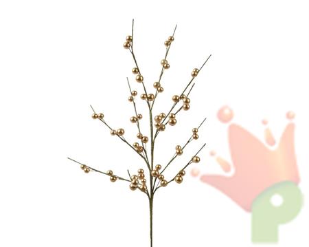 RAMO CON BACCHE ORO H.55 CM