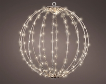 SFERA IN METALLO LUMINOSA 192 MICROLED BIANCO CALDO LUCE FISSA 2