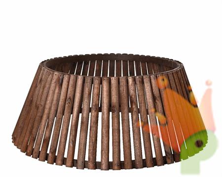 COPRIBASE PER ALBERO DI NATALE IN LEGNO MARRONE D. 70 X H. 28 CM