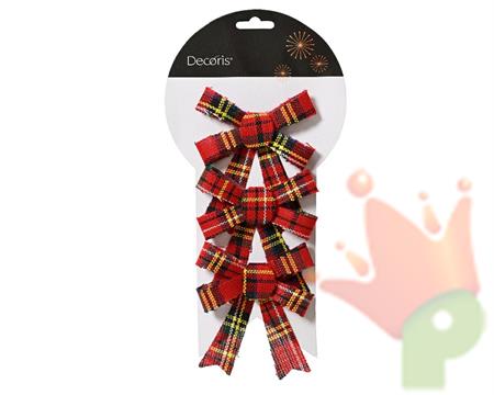 FIOCCHI SCOZZESE ROSSO 3 PZ 9X10 CM