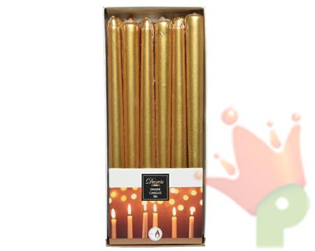CANDELE ORO H.25 CM 12 PZ
