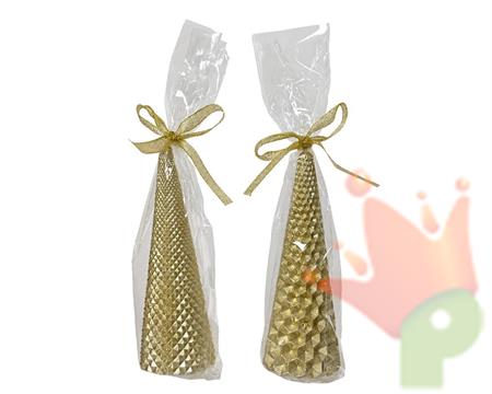 CANDELA CONO ORO H.15X5 CM ASSORTITA
