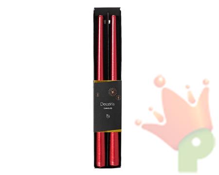 CANDELA ROSSO MERAL H. 30 CM 2 PZ
