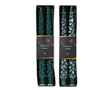 CANDELE A FORMA DI ALBERO VERDE H.25 CM 2 PZ ASSORTITI