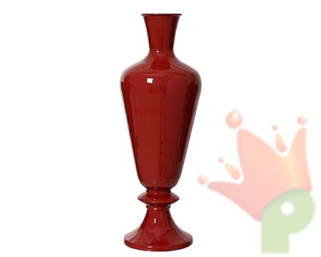 VASO IN FERRO SMALTATO BORDEAUX H.57X20 CM