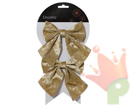 FIOCCO IN POLIESTERE PERLA 2 PZ 13X12 CM