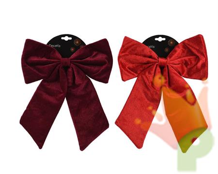 FIOCCO IN POLIESTERE ROSSO / BORDEAUX 35X30 CM 1 PZ ASSORTITO