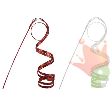 RAMO LIANA ONDULATO ROSSO / BIANCO GLITTER 106 CM 1 PZ ASSORTITO