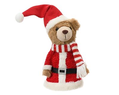 ORSETTO VESTITO DA BABBO NATALE H.25X12X16 CM