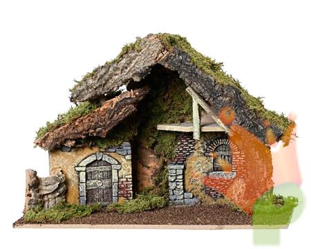 CAPANNA PER NATIVITA' IN LEGNO H.29X19X43 CM