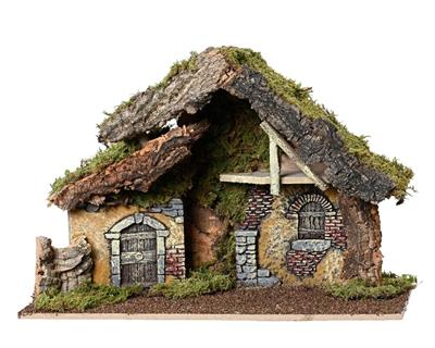 CAPANNA PER NATIVITA' IN LEGNO H.29X19X43 CM