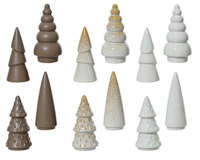 ALBERO IN PORCELLANA LUCIDA H.15,6 CM 1 PZ ASSORTITO