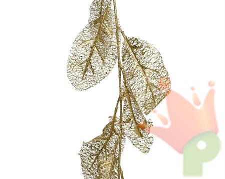 GHIRLANDA DI FOGLIE ORO IN POLIESTERE 190 CM