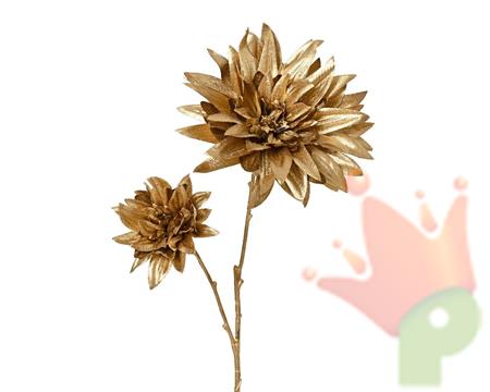 DALIA ORO GLITTER SU STELO H. 75 CM