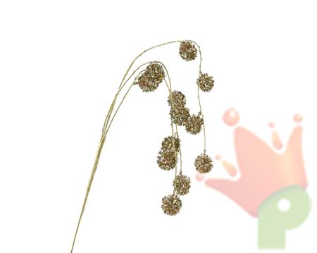 RAMO CON FIORI DI ACACIA ORO H.90 CM